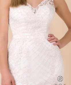 Embellished Short Sleeveless V-Neck Dress By Nox Anabel A673