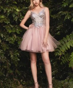 Embellished Short Tulle Dress By Cinderella Divine 9239 Prom