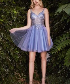Embellished Short Tulle Dress By Cinderella Divine 9239 Prom
