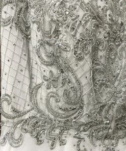 Embroidered 3/4 Sleeve Chiffon Gown By Elizabeth K GL2925