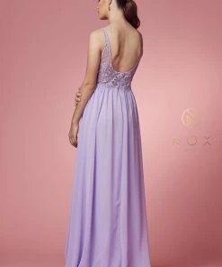 Embroidered Bodice A-line Gown By Nox Anabel Y299 Prom