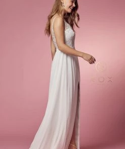 Embroidered Bodice A-line Gown By Nox Anabel Y299 Prom