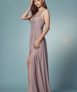 Embroidered Bodice A-line Gown By Nox Anabel Y299 Prom