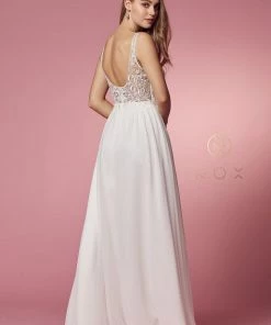 Embroidered Bodice A-line Gown By Nox Anabel Y299 Prom