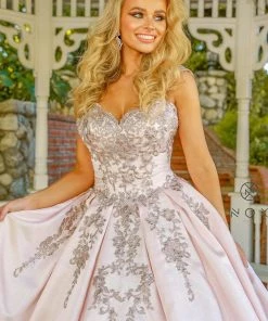 Prom Embroidered Cap Sleeve Ball Gown By Nox Anabel U801