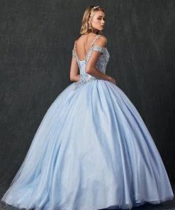 Embroidered Cold Shoulder Ball Gown By Juliet 1430