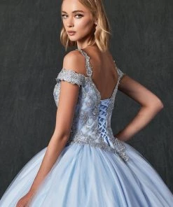 Embroidered Cold Shoulder Ball Gown By Juliet 1430