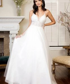 Embroidered Corset Bridal Gown By Elizabeth K GL1917