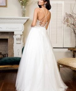 Embroidered Corset Bridal Gown By Elizabeth K GL1917