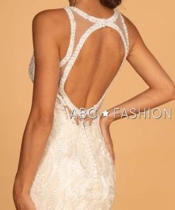 Embroidered Illusion Mermaid Wedding Dress By Elizabeth K GL2598