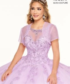 Mary's Bridal Quinceañera Embroidered Illusion Quinceanera Dress By Alta Couture MQ3054
