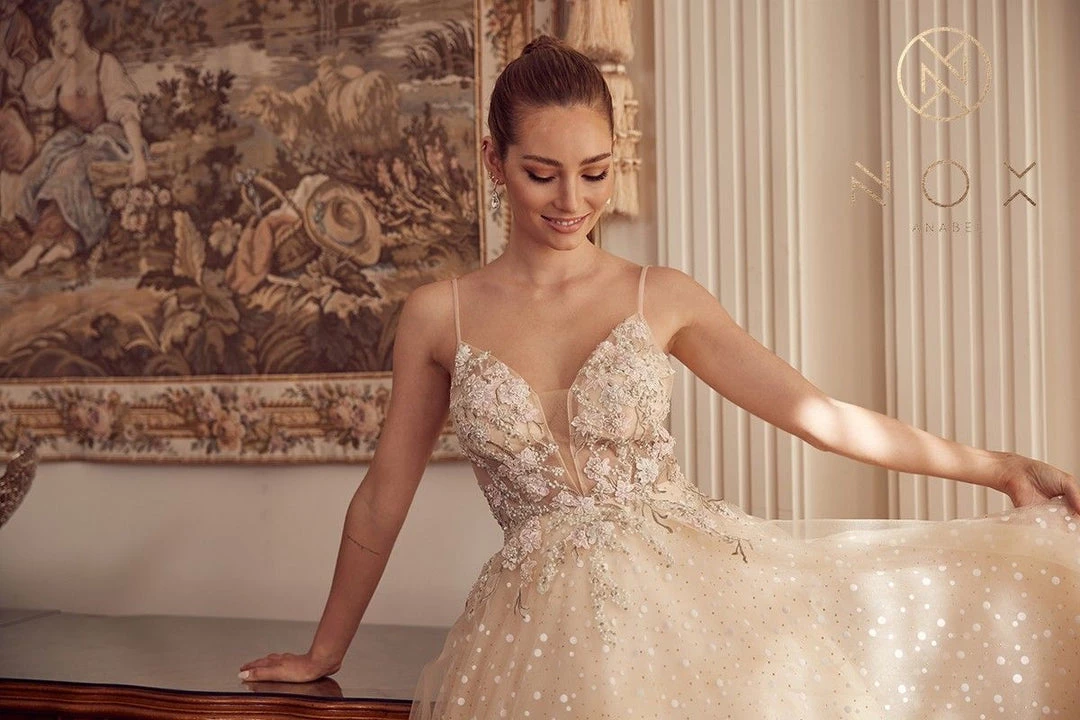 Prom Embroidered Illusion Sleeveless Gown By Nox Anabel E1002 5 Prom Embroidered Illusion Sleeveless Gown By Nox Anabel E1002