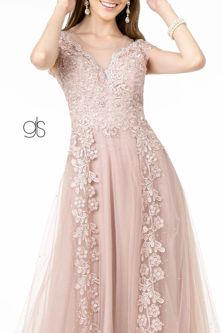 Embroidered Long Cap Sleeve Dress By Elizabeth K GL2882 Prom 8 Embroidered Long Cap Sleeve Dress By Elizabeth K GL2882 Prom