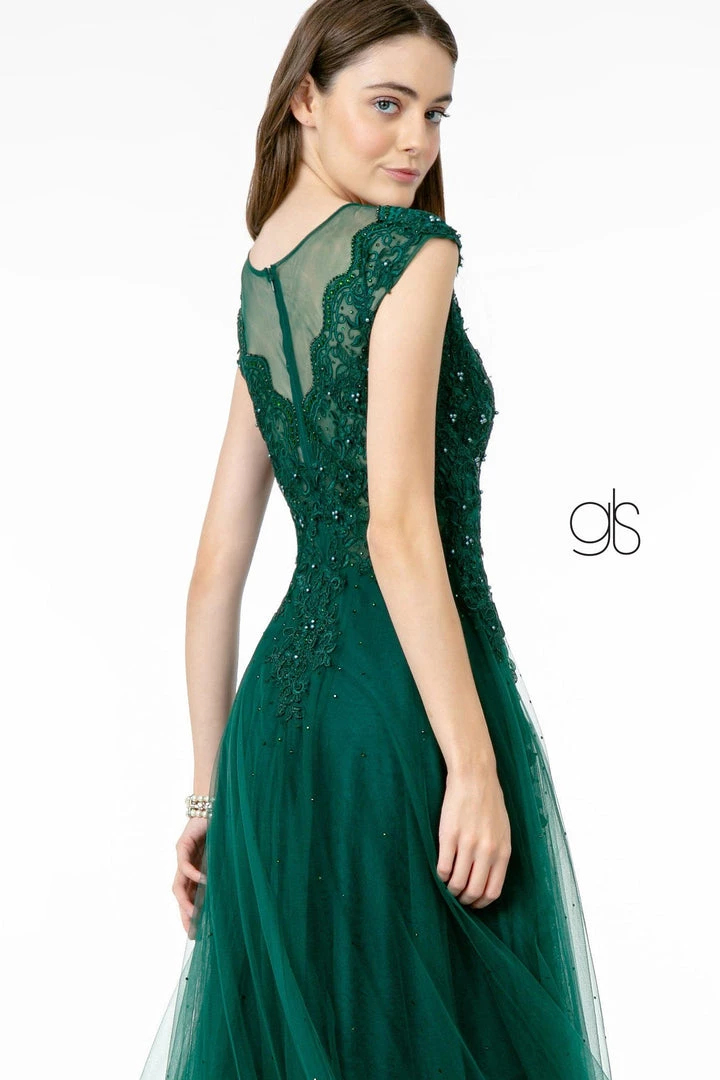 Embroidered Long Cap Sleeve Dress By Elizabeth K GL2882 Prom 6 Embroidered Long Cap Sleeve Dress By Elizabeth K GL2882 Prom