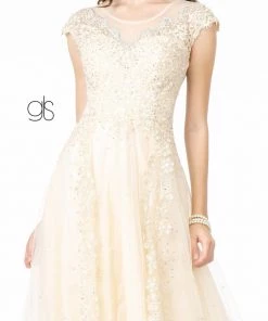 Embroidered Long Cap Sleeve Dress By Elizabeth K GL2882 Prom 18 Embroidered Long Cap Sleeve Dress By Elizabeth K GL2882 Prom