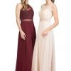 Starbox Embroidered Long Mock Two Piece Dress By Star Box 16146