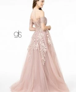 Embroidered Long Off Shoulder Dress By Elizabeth K GL2885 12 Embroidered Long Off Shoulder Dress By Elizabeth K GL2885