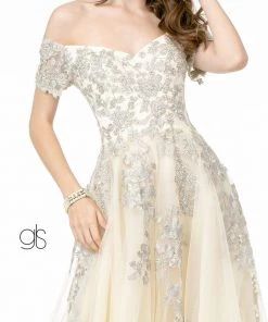 Embroidered Long Off Shoulder Dress By Elizabeth K GL2885 17 Embroidered Long Off Shoulder Dress By Elizabeth K GL2885
