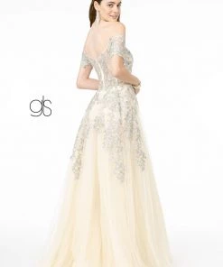 Embroidered Long Off Shoulder Dress By Elizabeth K GL2885 16 Embroidered Long Off Shoulder Dress By Elizabeth K GL2885