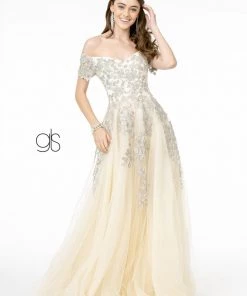 Embroidered Long Off Shoulder Dress By Elizabeth K GL2885 15 Embroidered Long Off Shoulder Dress By Elizabeth K GL2885