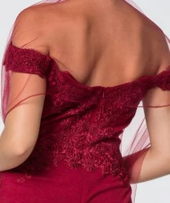 Embroidered Long Off Shoulder Dress With Slit By Elizabeth K GL2708 Prom 26 Embroidered Long Off Shoulder Dress With Slit By Elizabeth K GL2708 Prom