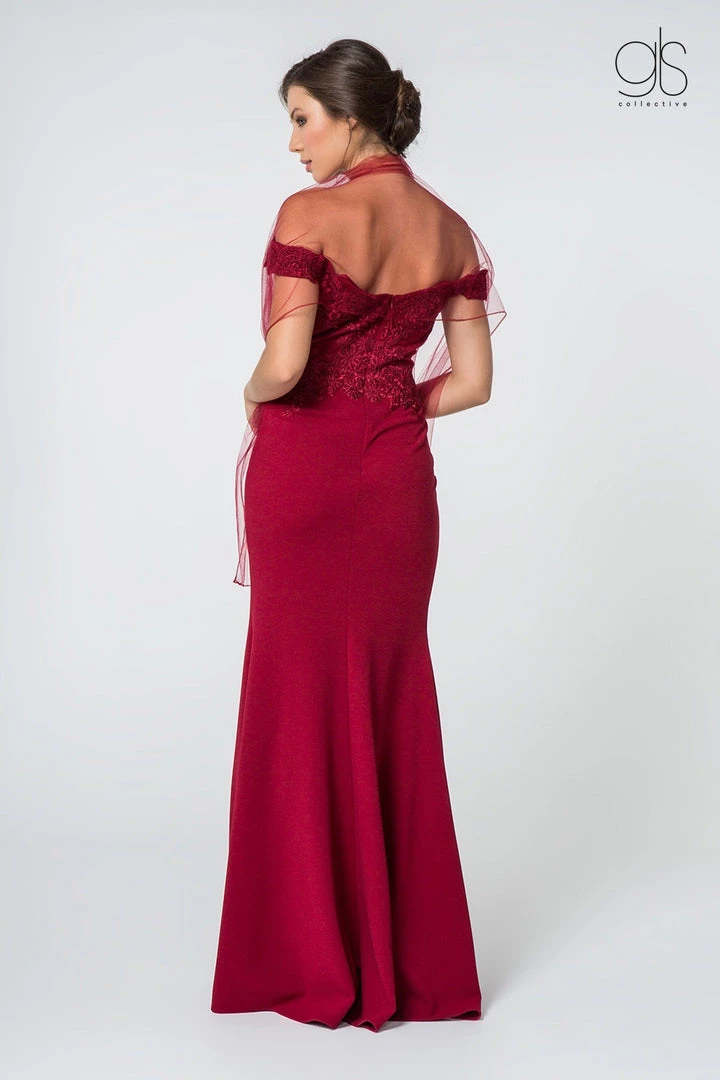 Embroidered Long Off Shoulder Dress With Slit By Elizabeth K GL2708 Prom 13 Embroidered Long Off Shoulder Dress With Slit By Elizabeth K GL2708 Prom