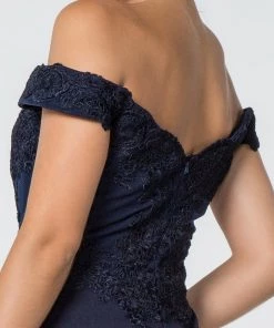 Embroidered Long Off Shoulder Dress With Slit By Elizabeth K GL2708 Prom 22 Embroidered Long Off Shoulder Dress With Slit By Elizabeth K GL2708 Prom