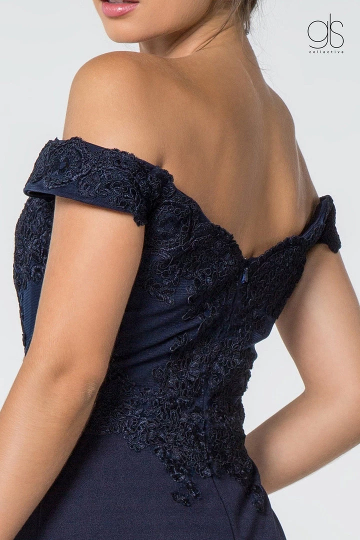 Embroidered Long Off Shoulder Dress With Slit By Elizabeth K GL2708 Prom 10 Embroidered Long Off Shoulder Dress With Slit By Elizabeth K GL2708 Prom