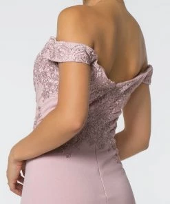 Embroidered Long Off Shoulder Dress With Slit By Elizabeth K GL2708 Prom 18 Embroidered Long Off Shoulder Dress With Slit By Elizabeth K GL2708 Prom