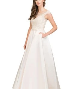 Starbox Embroidered Long Sleeveless Illusion Dress With Pockets By Star Box 81009