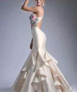 Embroidered Mikado Mermaid Dress By Cinderella Divine 83830 Prom