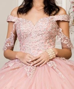 Embroidered Off Shoulder Ball Gown By Elizabeth K GL1941