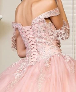 Embroidered Off Shoulder Ball Gown By Elizabeth K GL1941