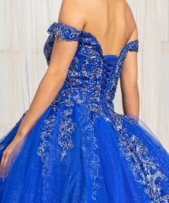 Embroidered Off Shoulder Ball Gown By Elizabeth K GL1972