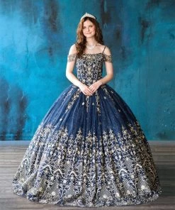 Calla Collection Quinceañera Embroidered Off Shoulder Quinceanera Dress By Calla KY75110