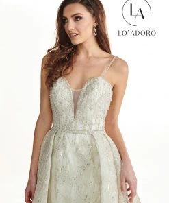 Lo Adoro By Mary's Bridal Embroidered Overskirt Wedding Gown By Mary's Bridal M743