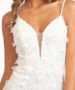 Prom Embroidered Sequin Fitted Gown By Elizabeth K GL3055