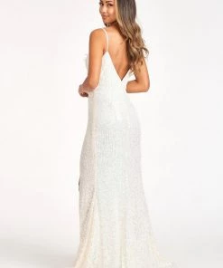 Prom Embroidered Sequin Fitted Gown By Elizabeth K GL3055