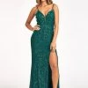 Prom Embroidered Sequin Fitted Gown By Elizabeth K GL3055