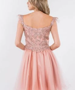 Embroidered Short Ruffled Dress By Elizabeth K GS1966