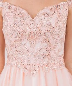 Embroidered Short Ruffled Dress By Elizabeth K GS1966