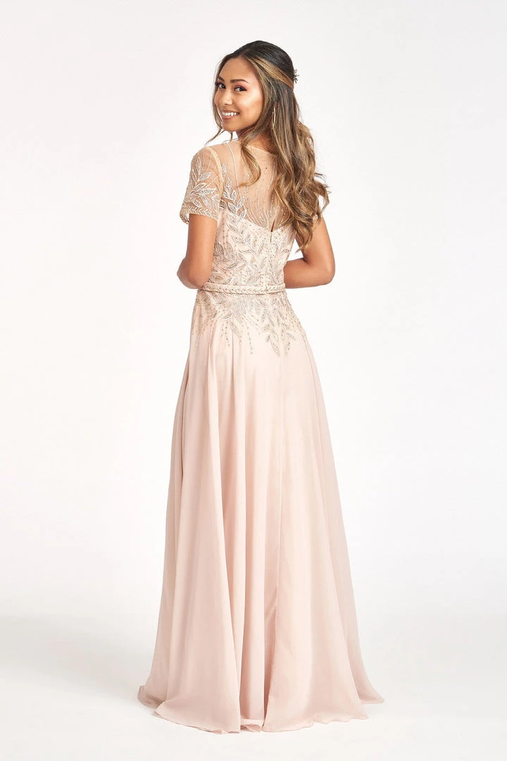 Embroidered Short Sleeve Gown By Elizabeth K GL3067 8 Embroidered Short Sleeve Gown By Elizabeth K GL3067