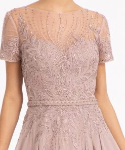 Embroidered Short Sleeve Gown By Elizabeth K GL3067 31 Embroidered Short Sleeve Gown By Elizabeth K GL3067