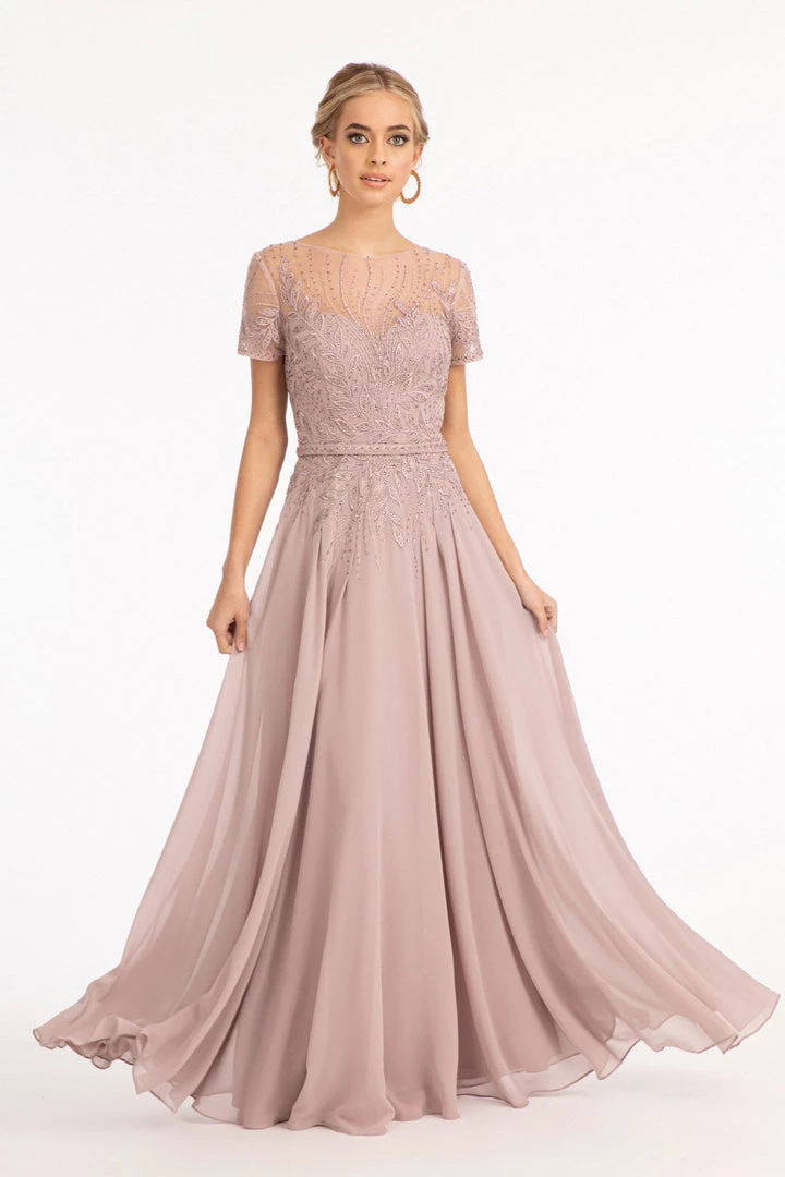Embroidered Short Sleeve Gown By Elizabeth K GL3067 15 Embroidered Short Sleeve Gown By Elizabeth K GL3067