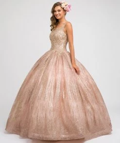 Embroidered Sleeveless Glitter Ball Gown By Juliet 1429