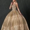 Embroidered Sleeveless Glitter Ball Gown By Juliet 1429