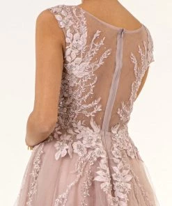 Embroidered Sleeveless Gown By Elizabeth K GL1923 Prom