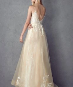 Prom Embroidered Sleeveless Gown By Juliet 249