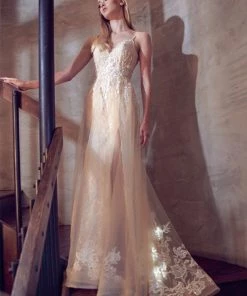 Prom Embroidered Sleeveless Gown By Juliet 249