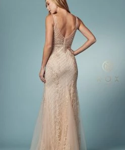 Embroidered Sleeveless Mermaid Dress By Nox Anabel A398 60 Embroidered Sleeveless Mermaid Dress By Nox Anabel A398